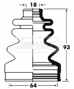 BORG & BECK gofruotoji membrana, kardaninis velenas BCB2893